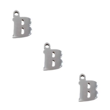 Letterina B in acciaio 6 mm pacco 5 pezzi