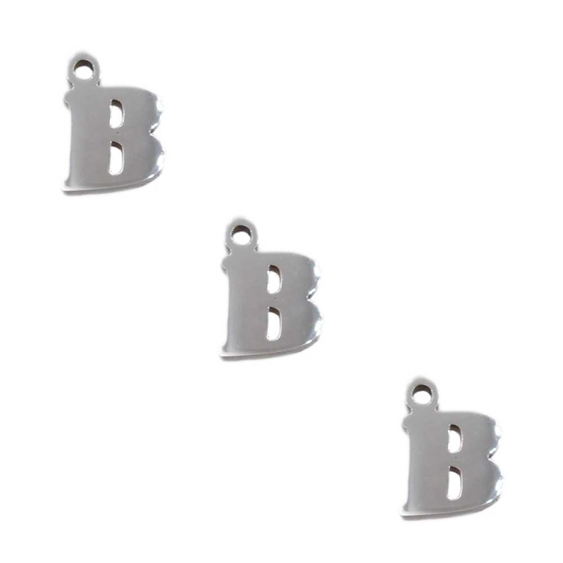 Letterina B in acciaio 6 mm pacco 5 pezzi (lett1b) - pietreeminuterie.com