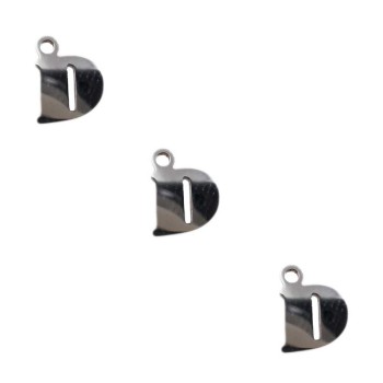 Letterina D in acciaio 6 mm pacco 5 pezzi
