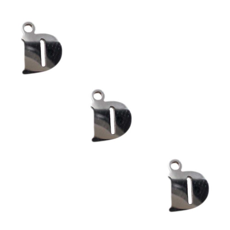 Letterina D in acciaio 6 mm pacco 5 pezzi (lett1d) - pietreeminuterie.com