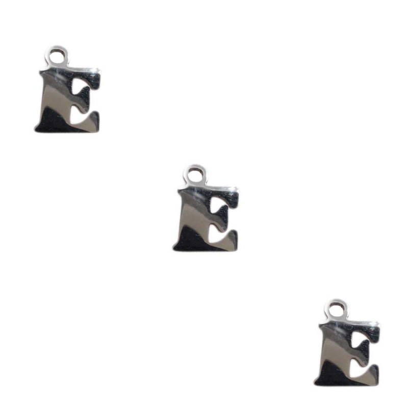 Letterina e in acciaio 6 mm pacco 5 pezzi (lett1e) - pietreeminuterie.com