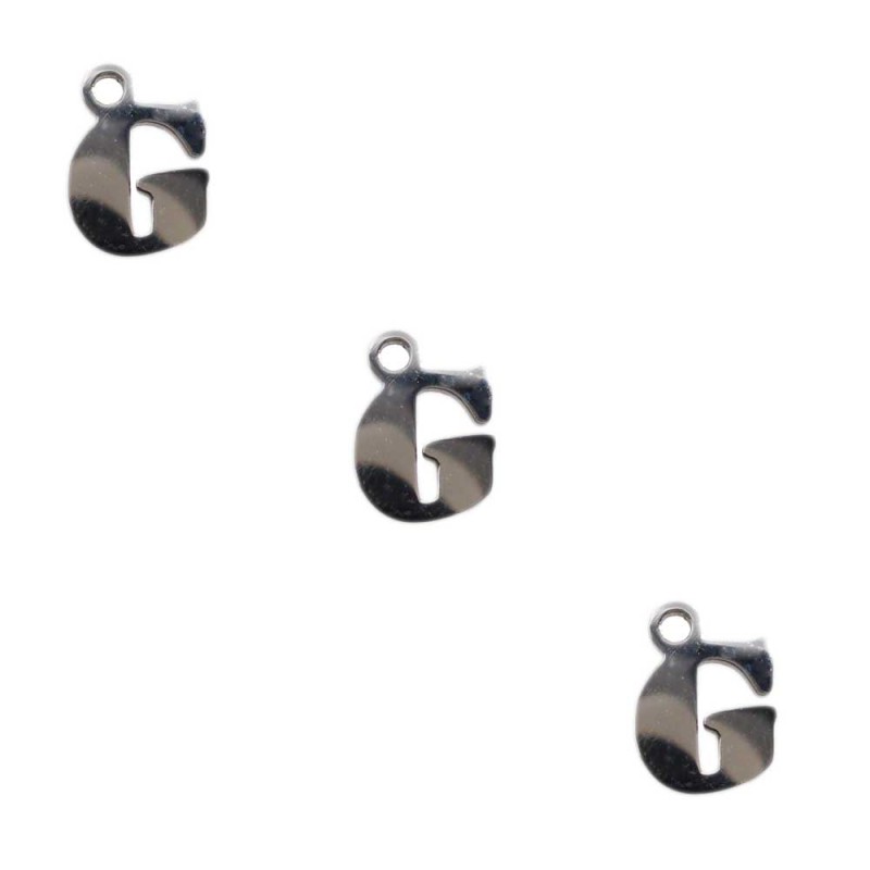 Letterina g in acciaio 6 mm pacco 5 pezzi (lett1g) - pietreeminuterie.com