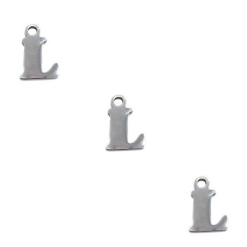 Letterina l in acciaio 6 mm pacco 5 pezzi