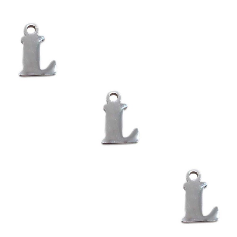 Letterina l in acciaio 6 mm pacco 5 pezzi (lett1l) - pietreeminuterie.com