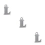 Letterina l in acciaio 6 mm pacco 5 pezzi