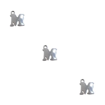 Letterina m in acciaio 6 mm pacco 5 pezzi