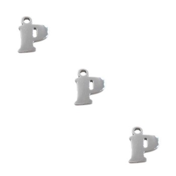 Letterina p in acciaio 6 mm pacco 5 pezzi