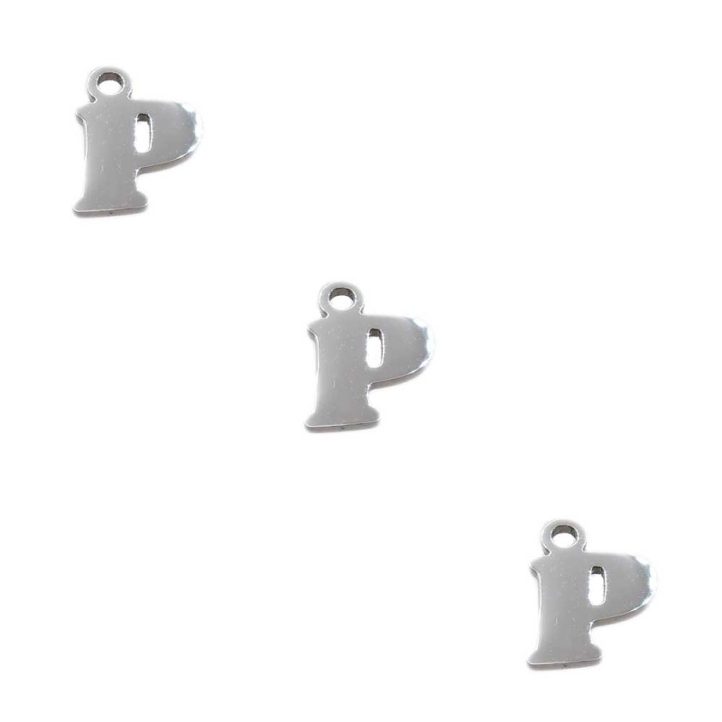 Letterina p in acciaio 6 mm pacco 5 pezzi (lett1p) - pietreeminuterie.com