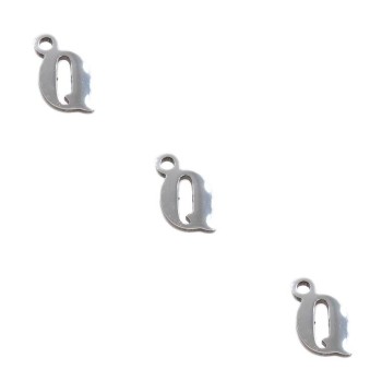 Letterina q in acciaio 6 mm pacco 5 pezzi