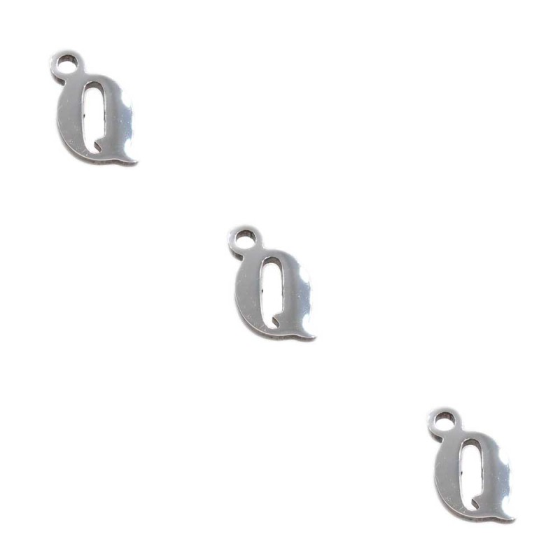 Letterina q in acciaio 6 mm pacco 5 pezzi (lett1q) - pietreeminuterie.com