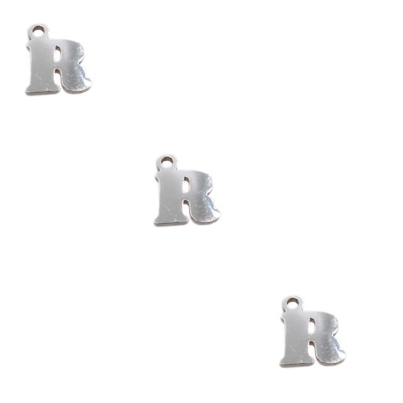 Letterina r in acciaio 6 mm pacco 5 pezzi (lett1r) - pietreeminuterie.com