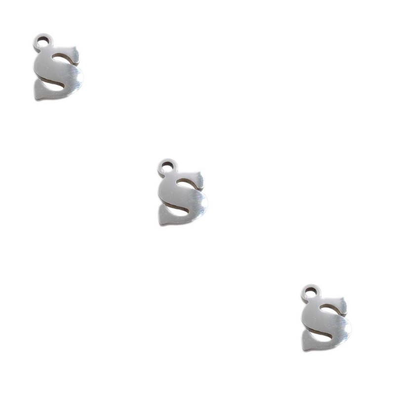 Letterina s in acciaio 6 mm pacco 5 pezzi (lett1s) - pietreeminuterie.com