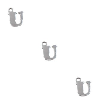 Letterina u in acciaio 6 mm pacco 5 pezzi