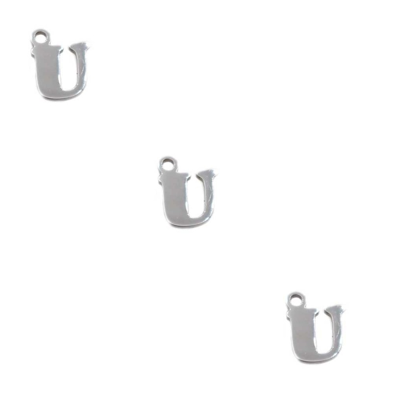 Letterina u in acciaio 6 mm pacco 5 pezzi (lett1u) - pietreeminuterie.com