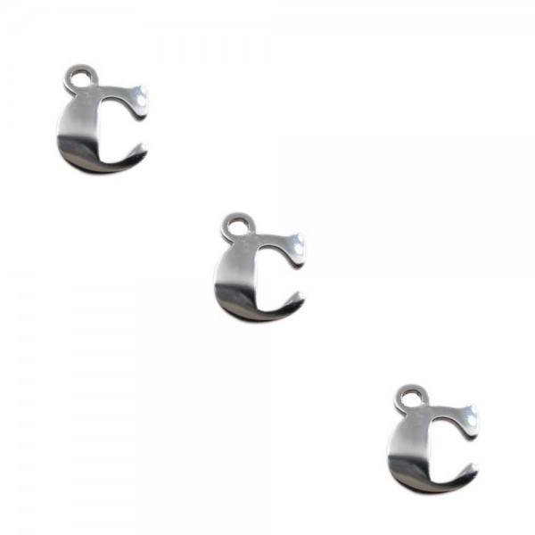 Letterine 6 mm in Acciaio | Letterina C in acciaio 6 mm pacco 5 pezzi - lett1C