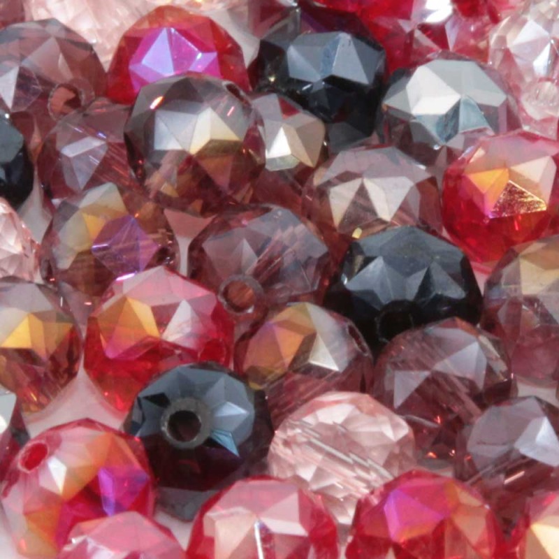 Lotto cristalli tondi 8 mm conf. mix 50 pz (lott-09p24) - pietreeminuterie.com