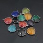 Lotto connettori cristallo colorati 30x23 mm conf. 4 pz