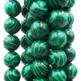 Malachite sintetica 12 mm tonda liscia filo 40 cm