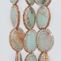 Perline marcasite amazzonite ovale grado A++ 20x16 mm conf. 1 pz