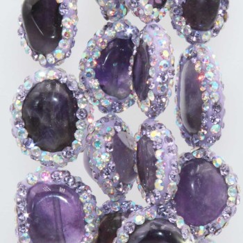 Perline marcasite ametista grado A++ 1411 mm circa conf. 1 pz Perline marcasite ametista grado A++ 1411 mm circa conf. 1 pz