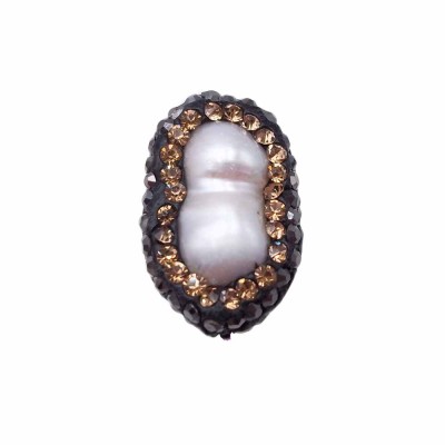 Perle di fiume marcasite irregolare 20x12 mm (CIRCA) pacco 1 pezzo