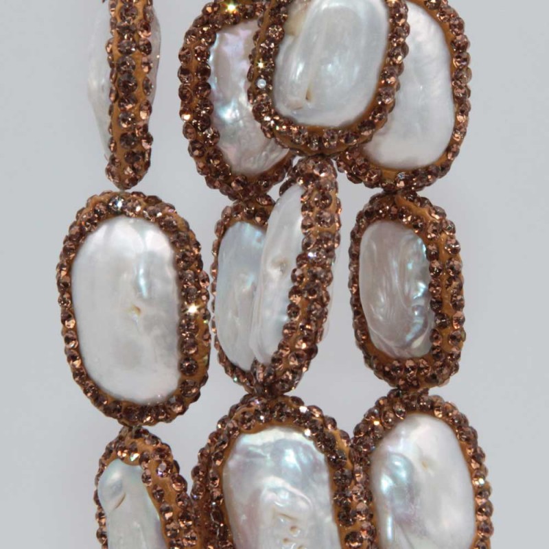 Perline marcasite perle di fiume grado A++ ovali 22x15 mm conf. 1 pz (mar-sip18) - pietreeminuterie.com