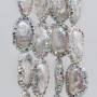 Perline marcasite perle di fiume ovali grado A++ 22x15 mm conf. 1 pz