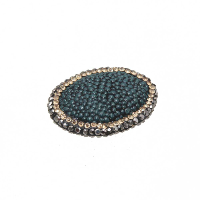 Marcasite ovale 30x24 mm verde 1 pz (878auaa) - pietreeminuterie.com