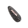 Perline pavè goccia strass ematite e champagne 34x13.5 mm 1 pz