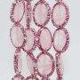 Perline marcasite quarzo rosa  grado A++ 22x20 mm conf. 1 pz