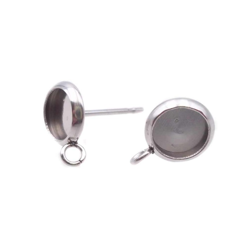 Base orecchini a perno 8 mm foro int.6 mm pacco 4 pz - sbba1 - pietreeminuterie.com Base orecchini a perno 8 mm foro int.6 mm pacco 4 pz (sbba1) - pietreeminuterie.com