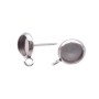 Base orecchini a perno 8 mm foro int.6 mm pacco 4 pz