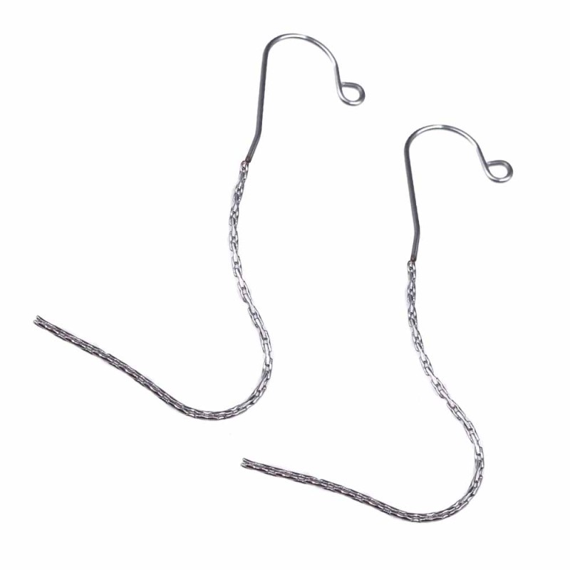 Monachelle con catena copra per pendente in acciaio 1 coppia (moppen10) - pietreeminuterie.com