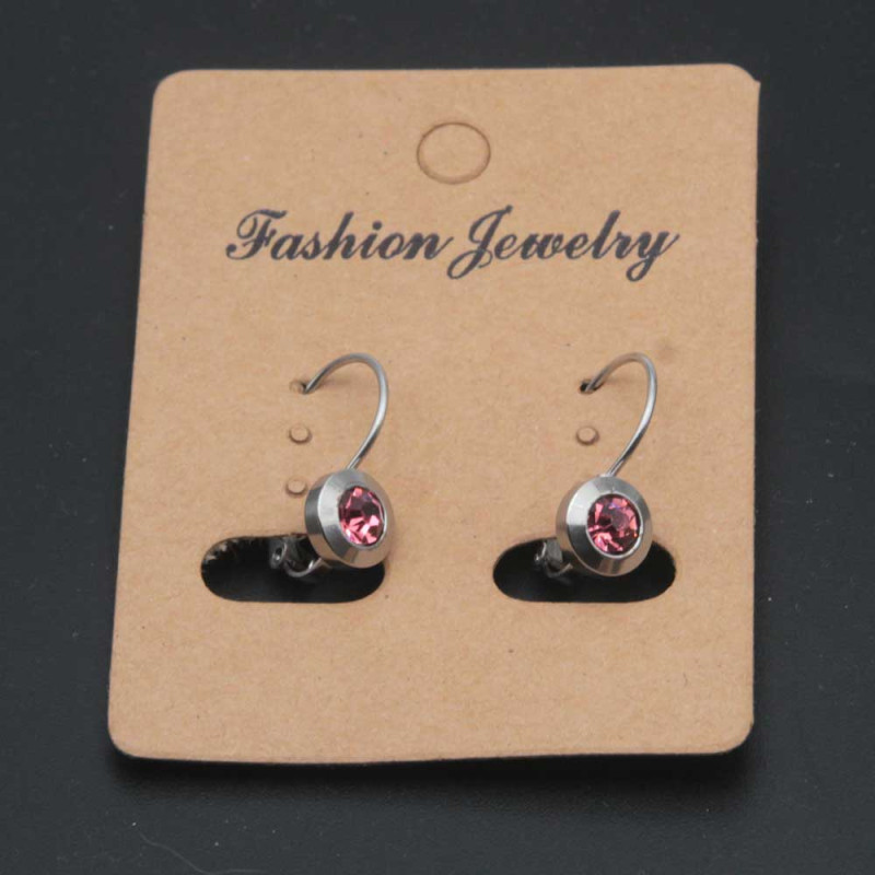 Monachelle in acciaio con strass rosa pacco 2 pz (mon-111-03) - pietreeminuterie.com