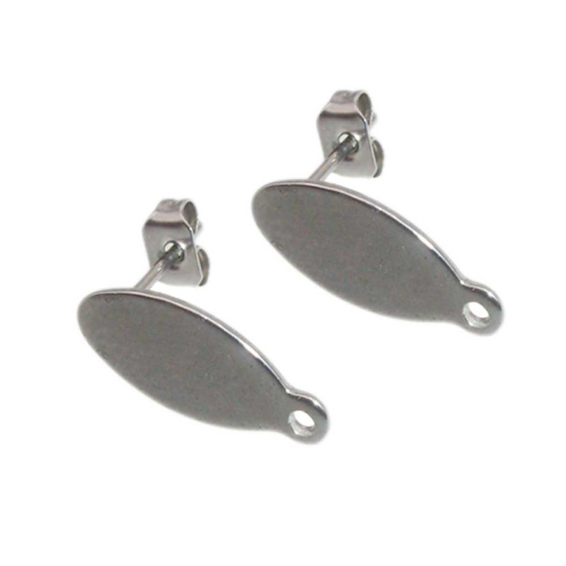 Monachelle in acciaio ovali 12x6 mm pacco 2 pz (mhhet712) - pietreeminuterie.com