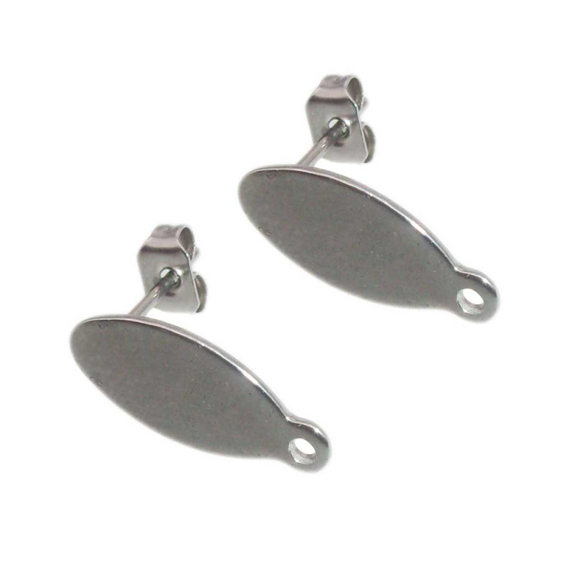 Monachelle in acciaio ovali 15x7 mm pacco 2 pz (mhhet77) - pietreeminuterie.com