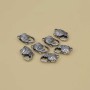 Chiusura moschettone in zama forma pesce 19x12 mm conf. 5 pz