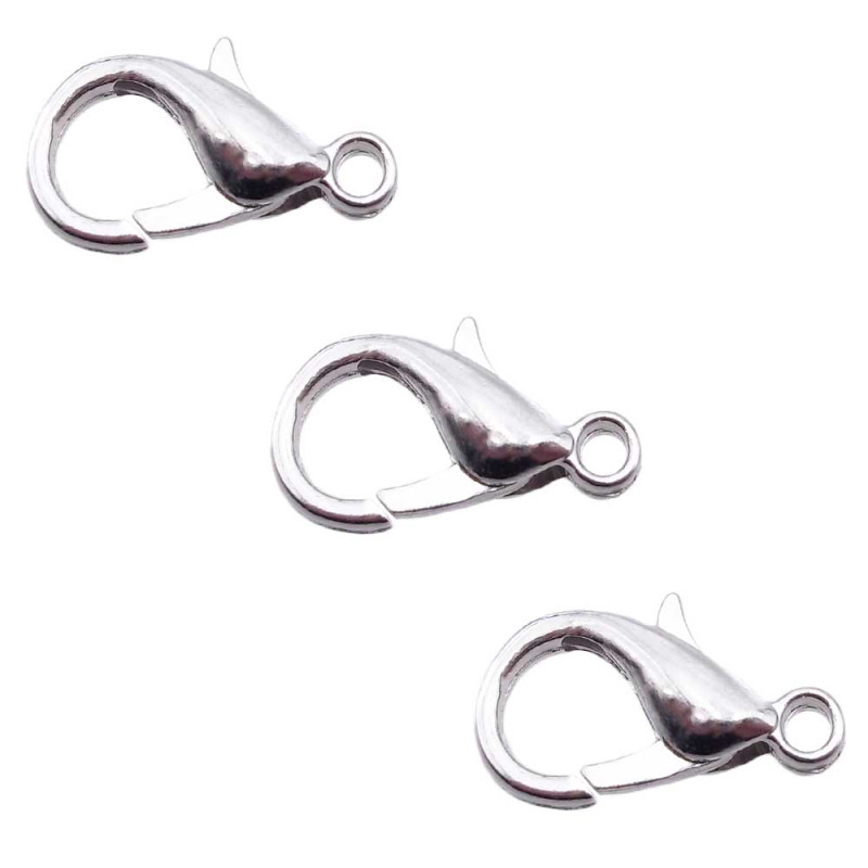 Moschettoni 10 mm argento pacco 10 pz (Pk160434) - pietreeminuterie.com