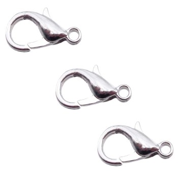 Moschettoni 10 mm argento pacco 10 pz Moschettoni 10 mm argento pacco 10 pz