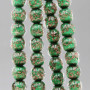 Perline di murano tonde verdi 10 mm filo 40 cm