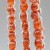 Perline di murano tonde arancio 10 mm filo 40 cm