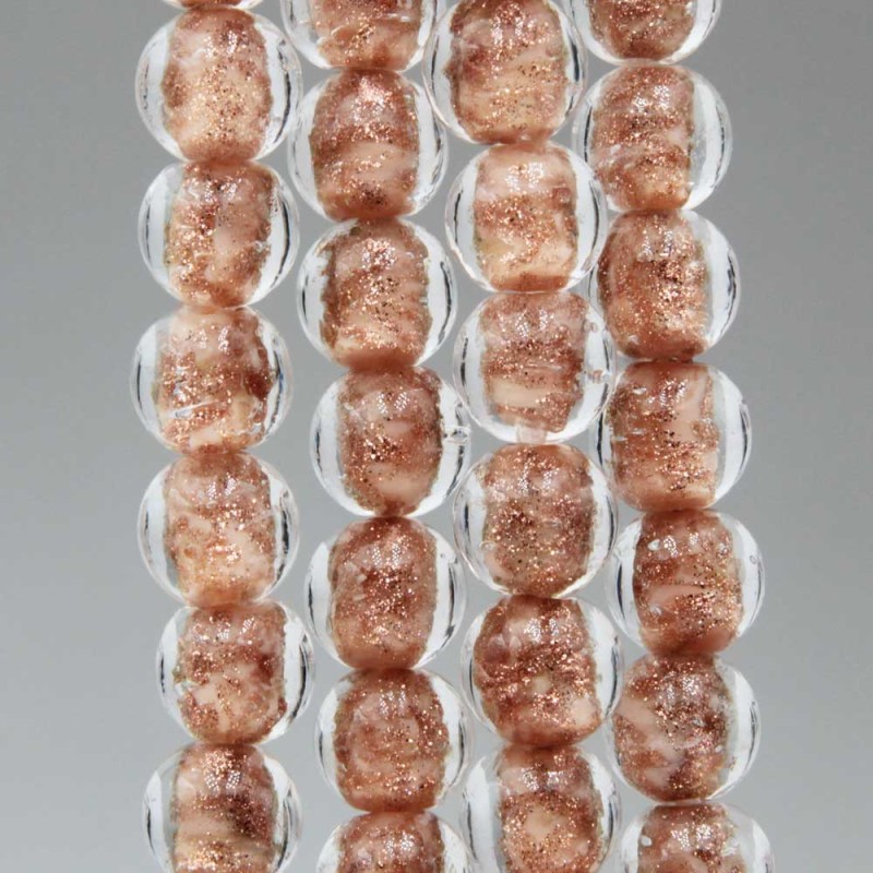 Perline di murano tonde color pelle 10 mm filo 40 cm - mura-002 - pietreeminuterie.com Perline di murano tonde color pelle 10 mm filo 40 cm (mura-002) - pietreeminuterie.com