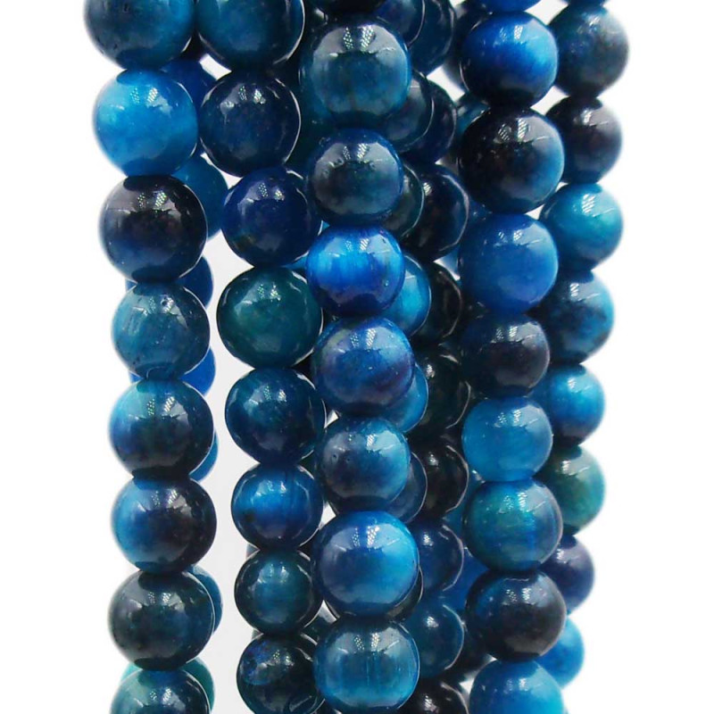Occhio di tigre tondo liscio blu 4 mm filo 40 cm (tygr4blu) - pietreeminuterie.com