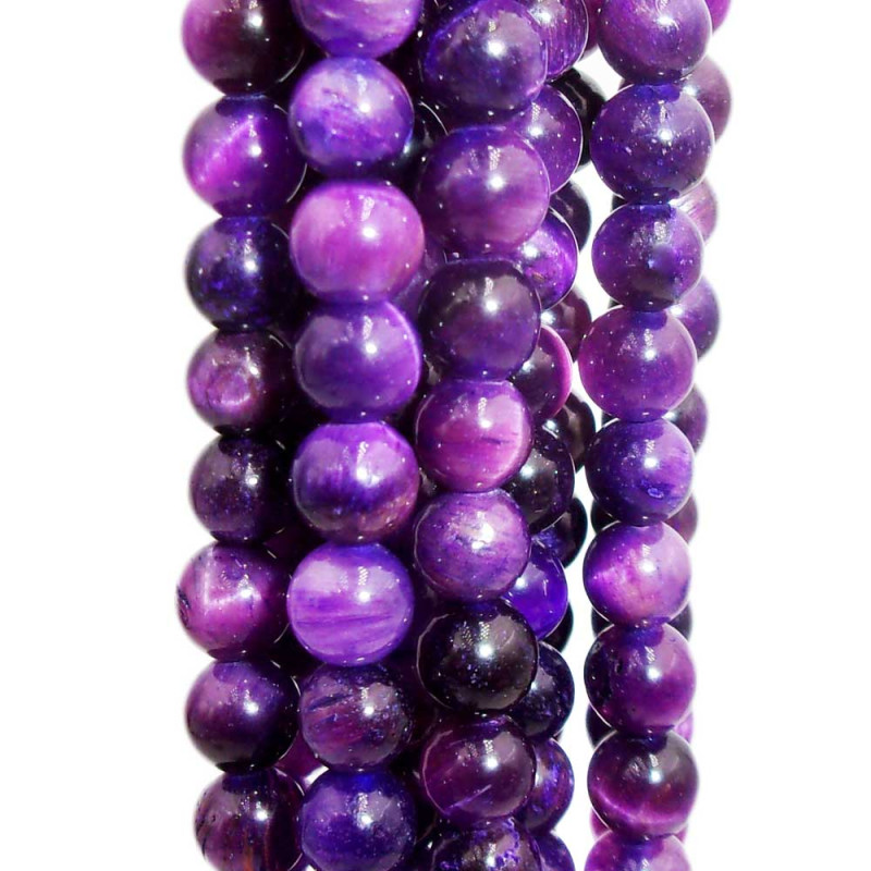 Occhio di tigre tondo liscio viola 6 mm filo 40 cm (tygr6fvio) - pietreeminuterie.com