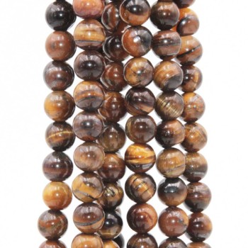 Occhio di tigre tondo liscio 8 mm filo 40 cm Occhio di tigre tondo liscio 8 mm filo 40 cm