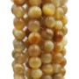 Occhio di tigre tondo liscio giallo 4 mm filo 40 cm