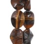 Occhio di tigre ovale ondulato 20x15 mm 2 pz