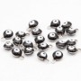 Charms acciaio Occhi turchi neri 6 mm conf. 10 pz