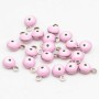 Charms acciaio Occhi turchi rosa chiaro 6 mm conf. 10 pz