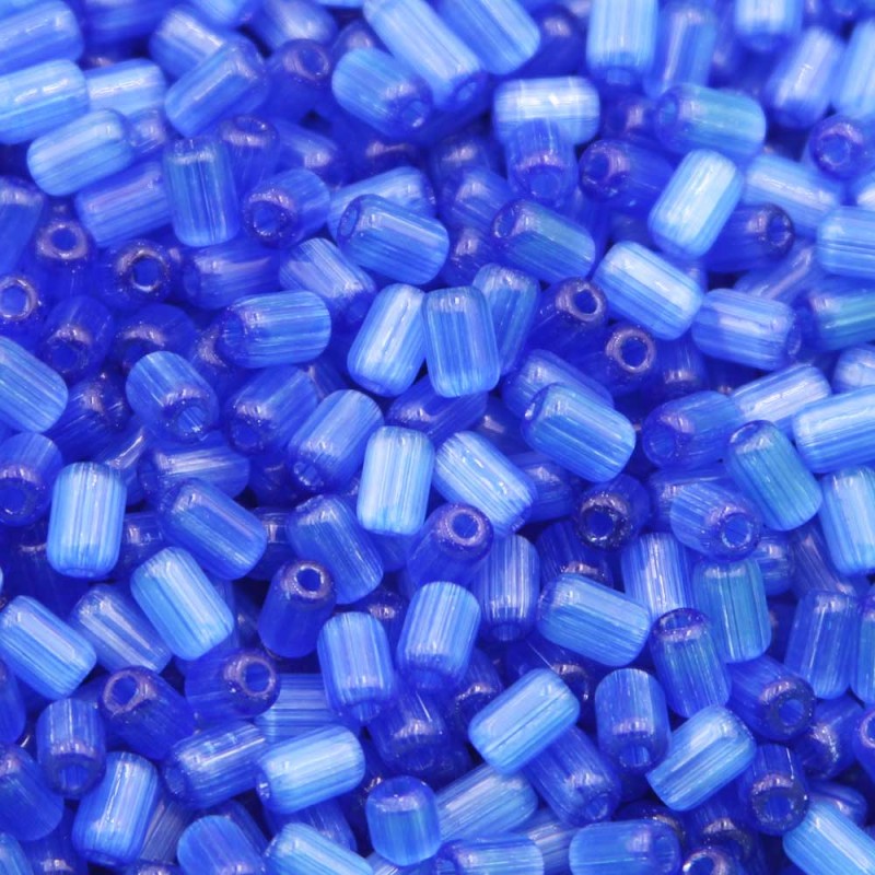 Perline occhi di gatto blu striate barilotto 5x3 mm A++ quality conf. 10 GR 70 pz circa Perline occhi di gatto blu striate barilotto 5x3 mm A++ quality conf. 10 GR 70 pz circa
